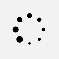 Loading Sign On White Background