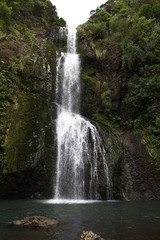 Fototapeta na wymiar Kitekite waterfall view in Waitakere Ranges, Auckland, New Zealand, North Island