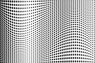 Wave dotted background. Abstract halftone pattern