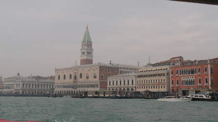 Fototapeta na wymiar Venice from the boat, palazzo Ducale, Piazza San Marco.