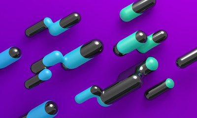 Abstract 3d render, background with shapes, modern graphic design