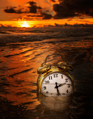 Time for Vacation on the Beach and Watch the Sunset