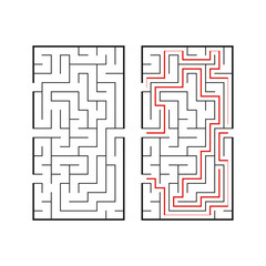 Abstact labyrinth. Game for kids. Puzzle for children. Maze conundrum. Vector illustration