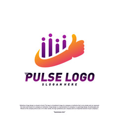 Best Pulse logo design concept vector. People Beat logo Template Vector.