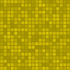 Abstract seamless pattern of small squares or pixels in yellow colors