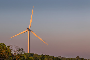 Wind Turbines at Sunset, Sussex, England