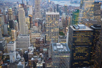 View of Manhattan Down town from Rockefeller building 