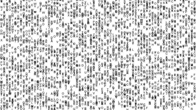Motion background with streams of letters - matrix effect.MoMotion background with streams of letters - matrix effect.tion background with streams of letters - matrix effect.