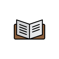 Open book flat vector icon sign symbol