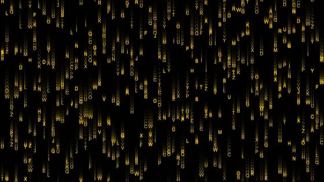 Motion background with streams of letters - matrix effect.MoMotion background with streams of letters - matrix effect.tion background with streams of letters - matrix effect.