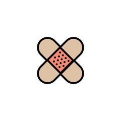 Plaster flat vector icon sign symbol