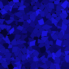 Abstract seamless pattern of big pieces of paper of different sizes in blue colors