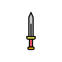 Sword flat vector icon sign symbol