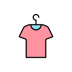 T-shirt flat vector icon sign symbol