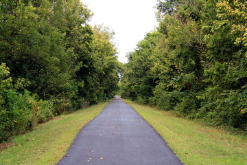 Fototapeta na wymiar public walking trail in summer - horizontal