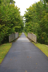 public walking trail with bridge - vertical