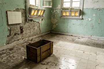 Interior of Amiantos abandoned hospital on Cyprus. Abandoned spaces - 248361826