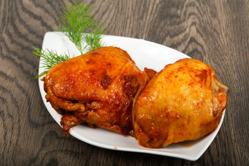Roasted chicken thigh