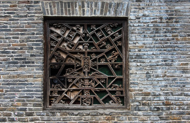 Old window in Furong Ancient Town, Hunan, China.