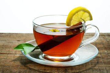 tea with lemon sliced