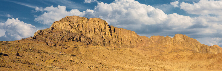 Amazing Sunrise at Sinai Mountain, Beautiful dawn in Egypt, Beautiful view from the mountain	