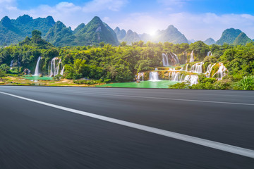 Highway Road and Beautiful Natural Landscape..