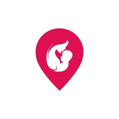 mother baby care vector logo