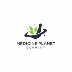 medicine planet traditional drug vector logo icon