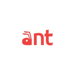 ant logotype minimalist vector 