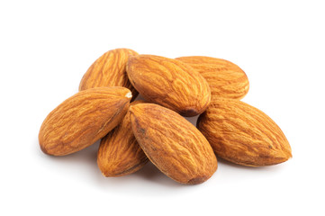 Almonds isolated on white background