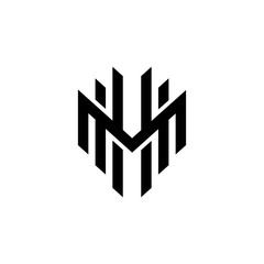 letter mh or hm futuristic logo design inspiration
