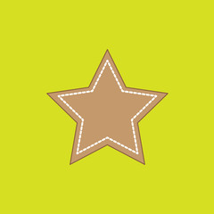 Gingerbread on the neon green background