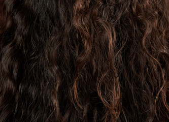 Dark brown woman hair texture