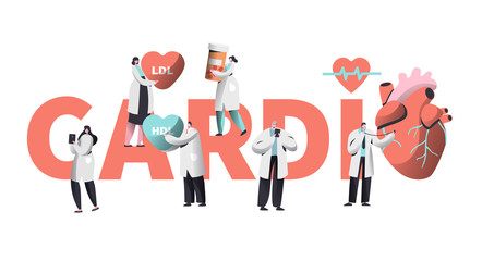 Medical Cardiology Worker Care Heart Health Typography Banner