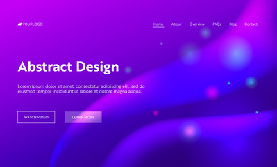 Purple Abstract Geometric Sparkle Gloss Landing Page Background. Futuristic Digital Motion Gradient Pattern. Creative Soft Neon Wave Backdrop for Website Web Page. Flat Cartoon Vector Illustration