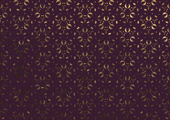 vector dark background with gold floral ornament