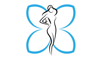 Beauty logo vector design. Beauty icon, woman icon