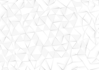 Abstract White Paper Triangle Background with 3D Shadows - Detailed Illustration, Vector