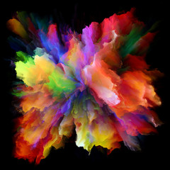 Fototapeta na wymiar Metaphorical Colorful Paint Splash Explosion