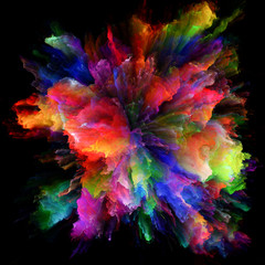 Fototapeta na wymiar Energy of Colorful Paint Splash Explosion