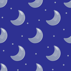 Fototapeta na wymiar Moon seamless pattern