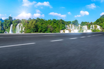 Highway Road and Beautiful Natural Landscape..