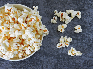 Fresh hot homemade popcorn