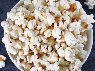 Fresh hot homemade popcorn
