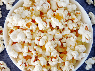 Fresh hot homemade popcorn