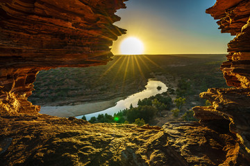 sunrise at natures window in kalbarri national park, western australia 18