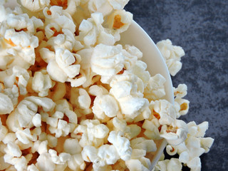 Fresh hot homemade popcorn