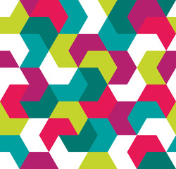 Seamless pattern. Endless background of geometric shapes. Arrow seamless pattern. Geometric pattern. Wallpaper. Vector illustration.