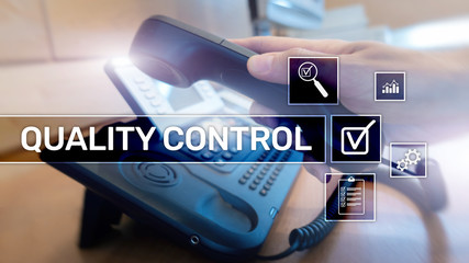 Quality control and assurance. Standardisation. Guarantee. Standards. Business and technology concept.