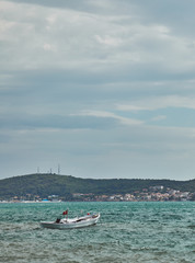 Fototapeta na wymiar Views of Ayvalik town onCunda island at Aegean side of Turkey